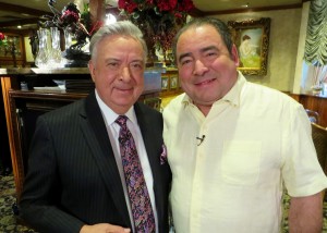 Emeril with Owner Chris Christini at Christini's