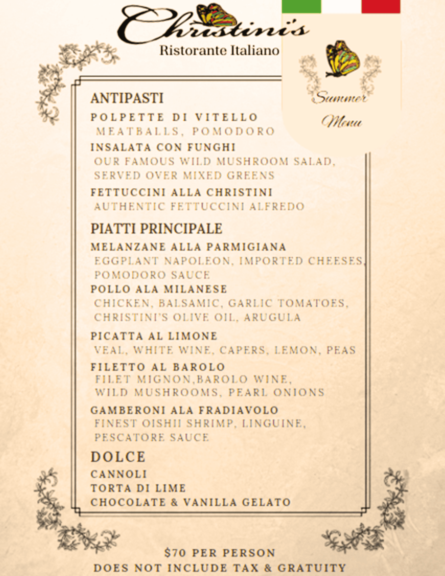 summer menu specials